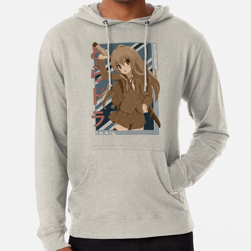 Taiga Aisaka Toradora Retro Blue Black Design Hoodie - Image 3