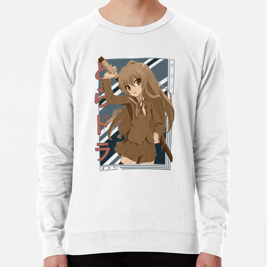 Taiga Aisaka Toradora Retro Blue Black Design Sweatshirt - Image 2