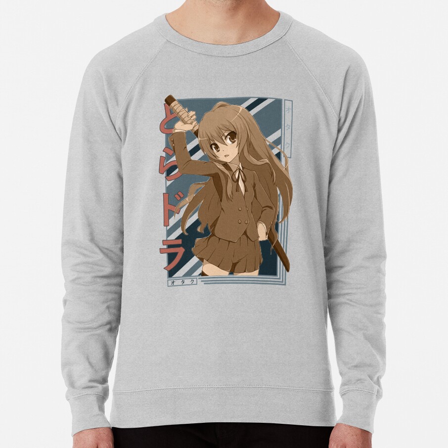 Taiga Aisaka Toradora Retro Blue Black Design Sweatshirt - Image 4