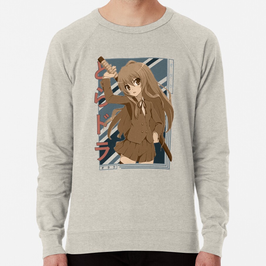 Taiga Aisaka Toradora Retro Blue Black Design Sweatshirt - Image 3